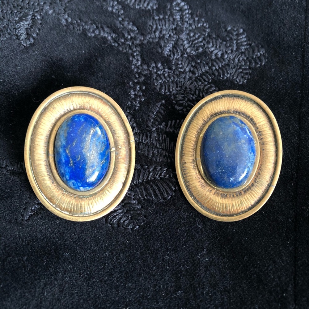 Vintage authentic lapis earrings.